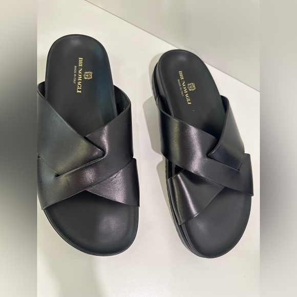BRUNO MAGLI  Bologna Slide Sandal‎ - Black size 39! NEW main image 8